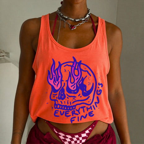 Everything Is Fine Graphic Tank Top