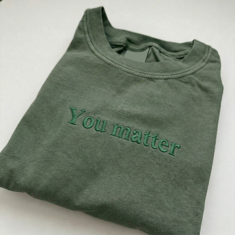 Embroidered You Matter Mama T-shirt