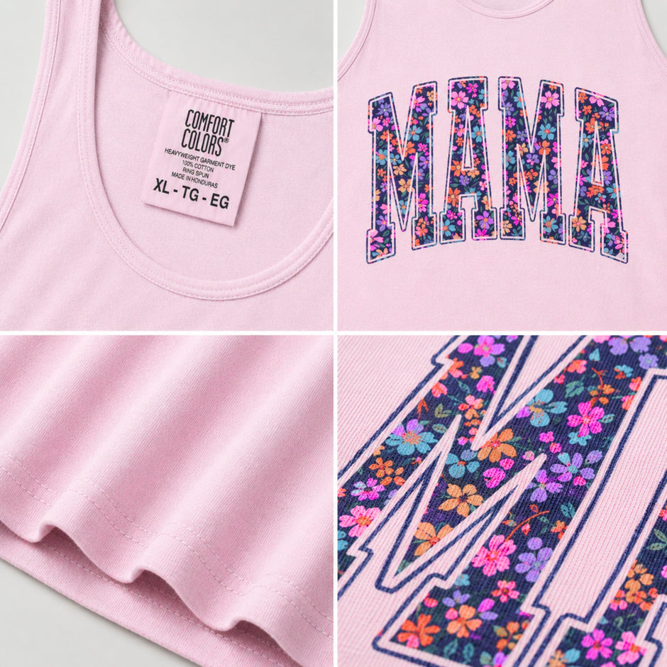 Boho Mama Flower Tank Top