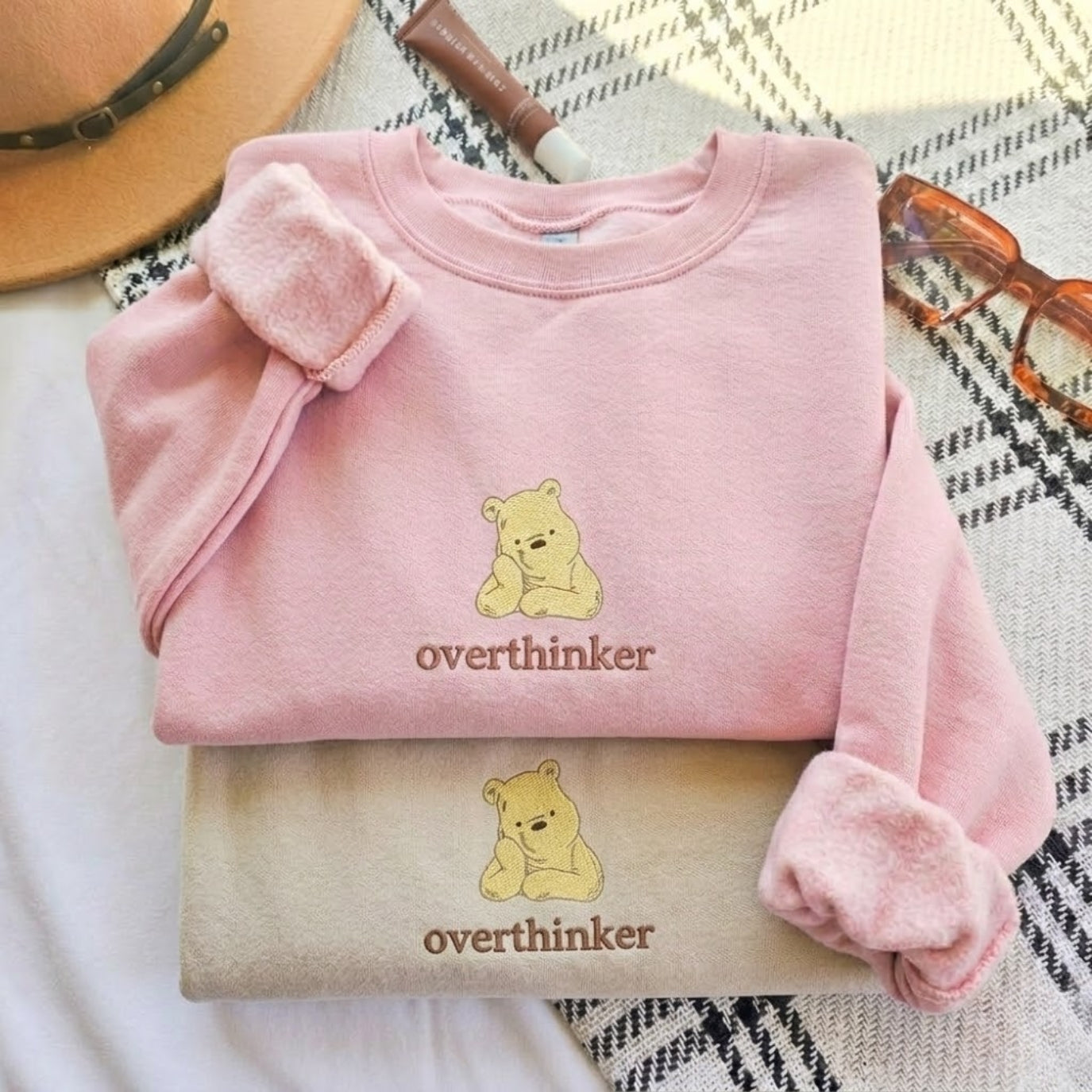 Embroidered Mama Bear Overthinking Sweatshirt