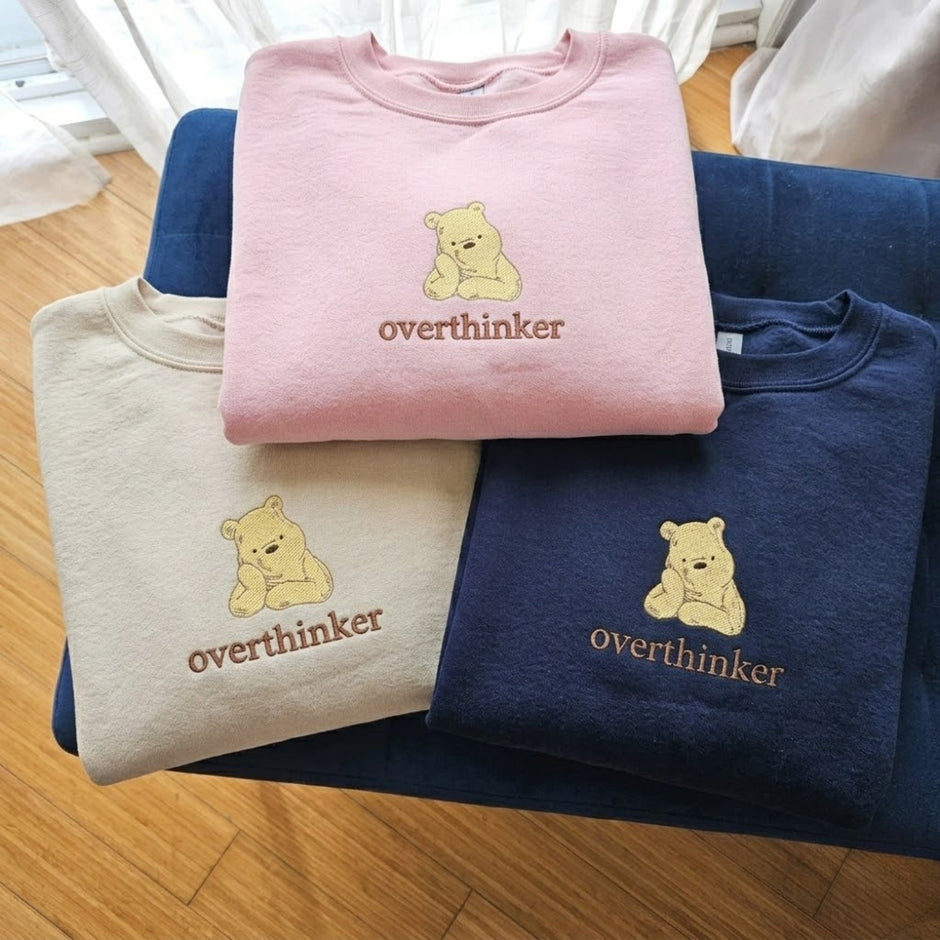 Embroidered Mama Bear Overthinking Sweatshirt