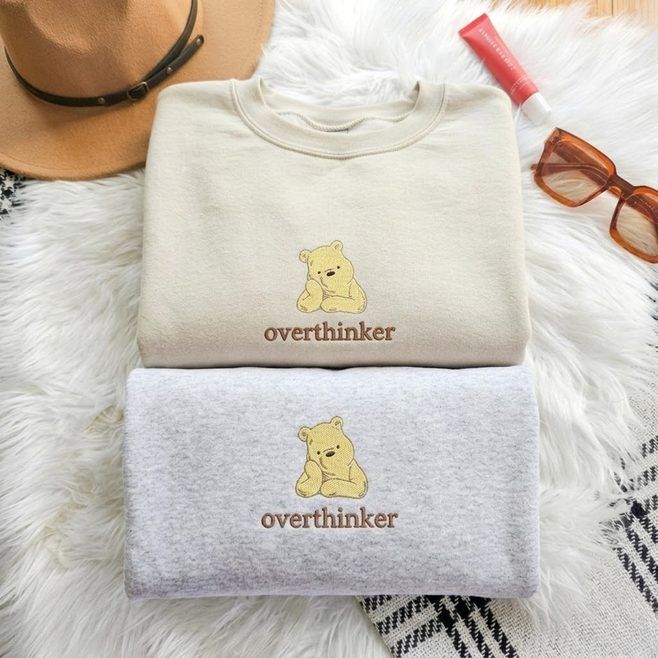 Embroidered Mama Bear Overthinking Sweatshirt