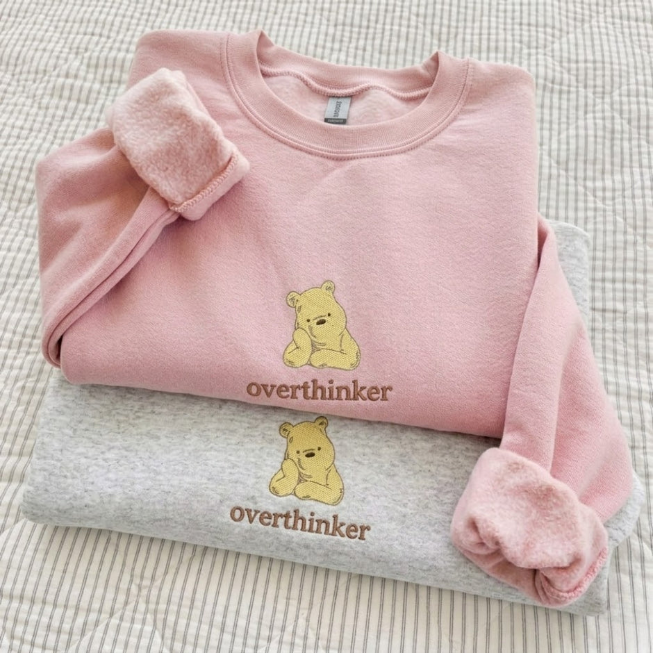 Embroidered Mama Bear Overthinking Sweatshirt