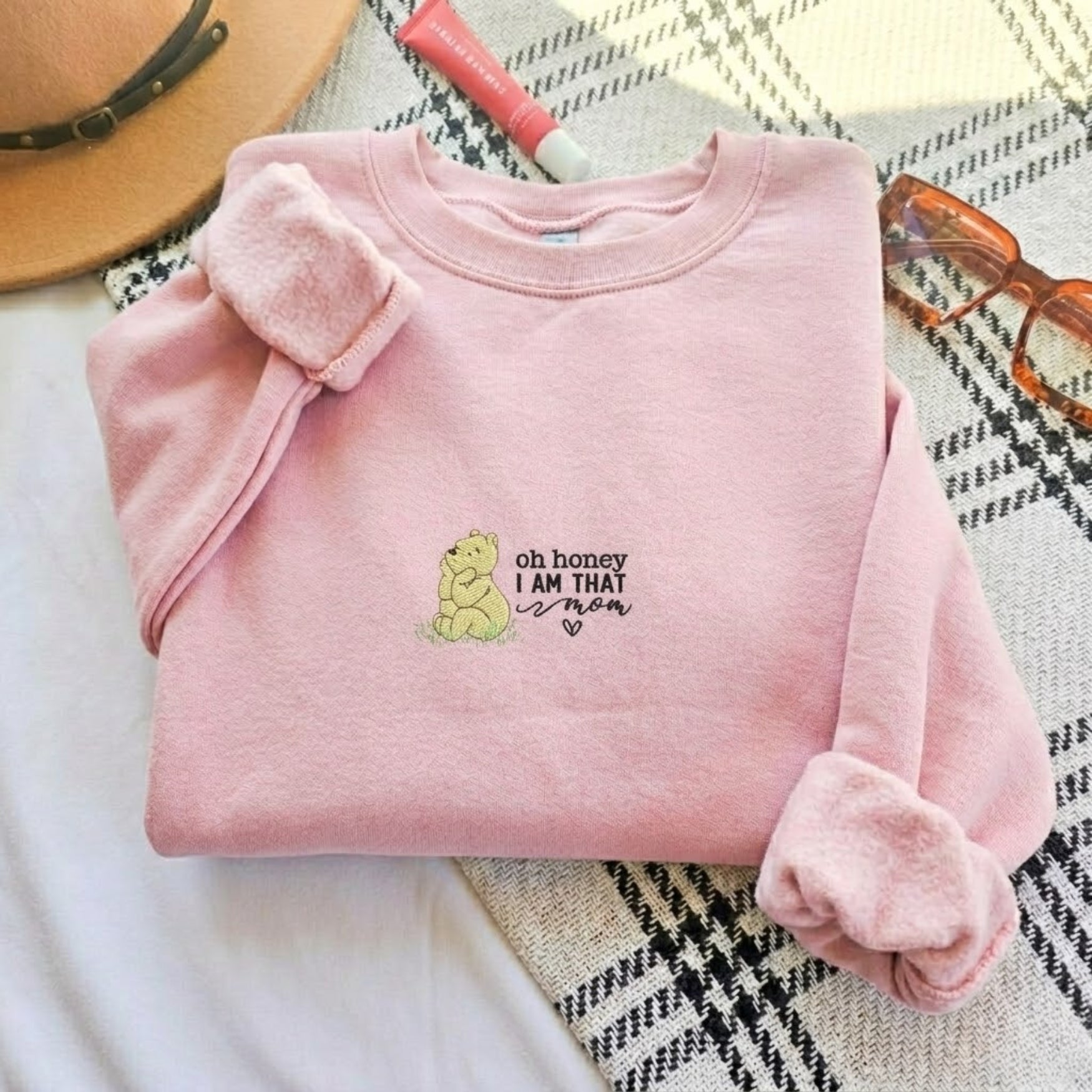 Embroidered Oh Honey I Am That Mom Sweatshirt