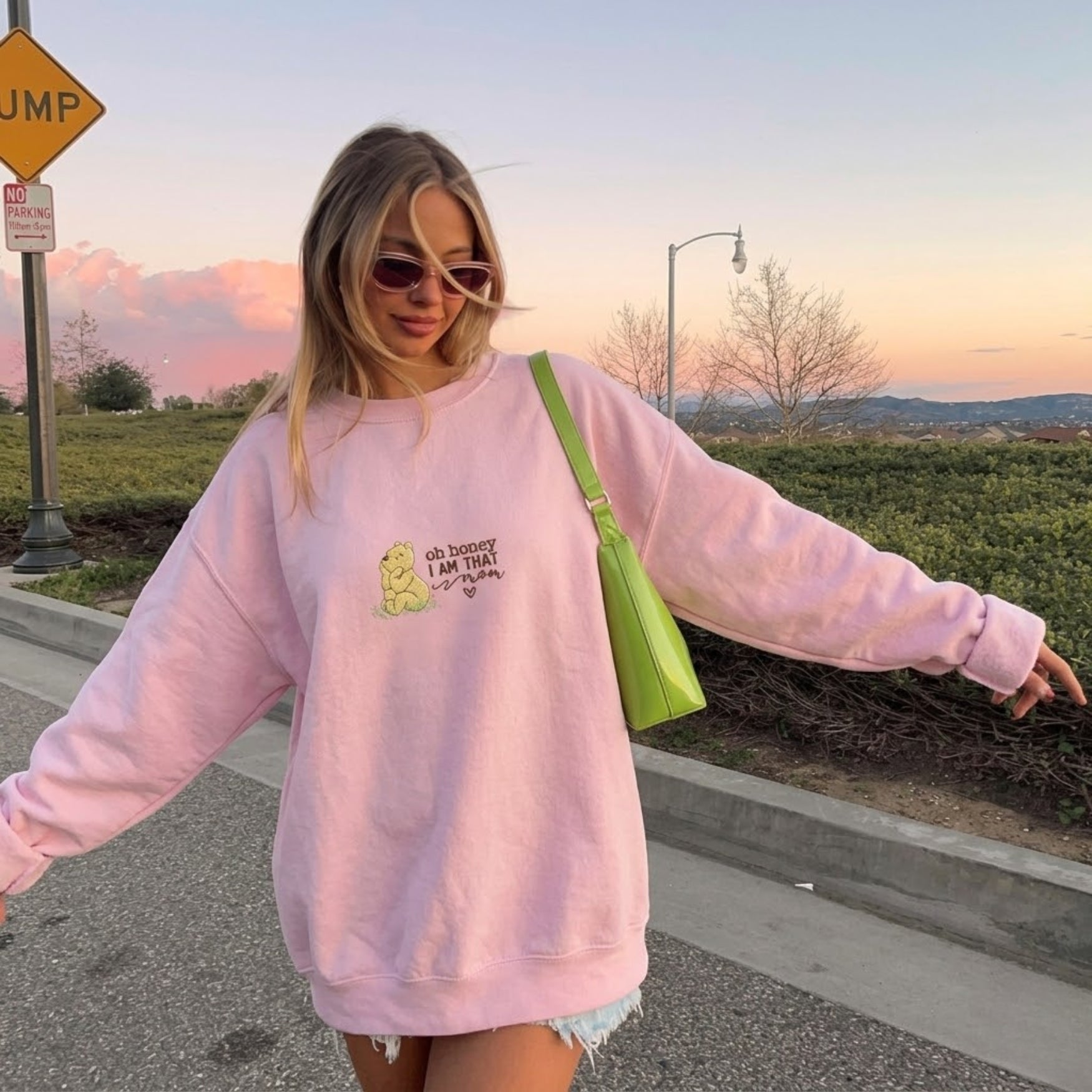 Embroidered Oh Honey I Am That Mom Sweatshirt