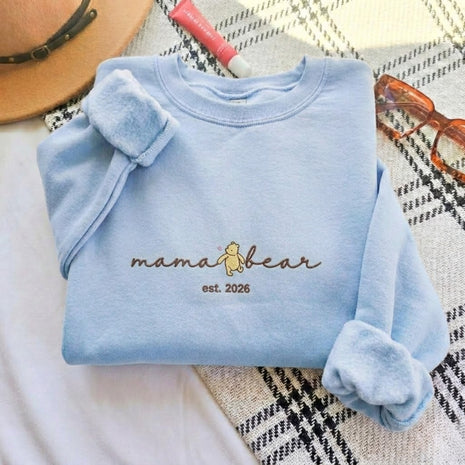 Embroidered Personalized Mama Bear Est Year Sweatshirt