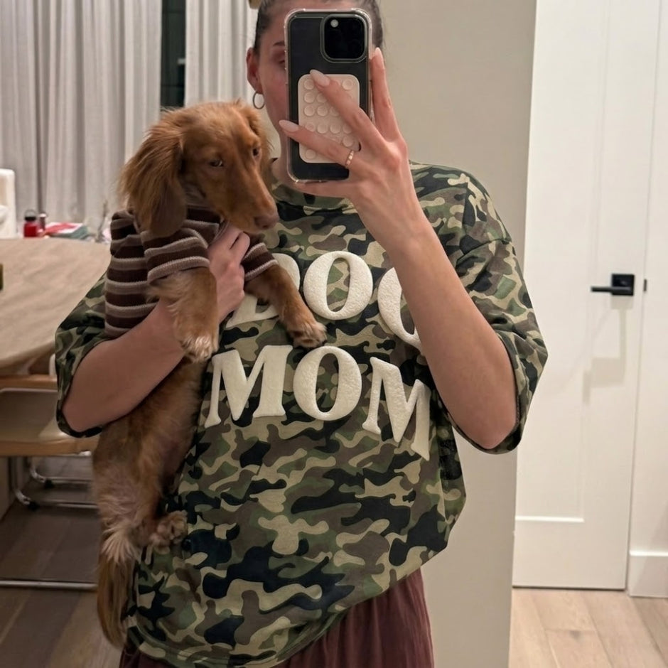 PUFF 'Dog Mom' Camo T-shirt
