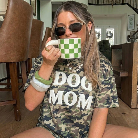 PUFF 'Dog Mom' Camo T-shirt