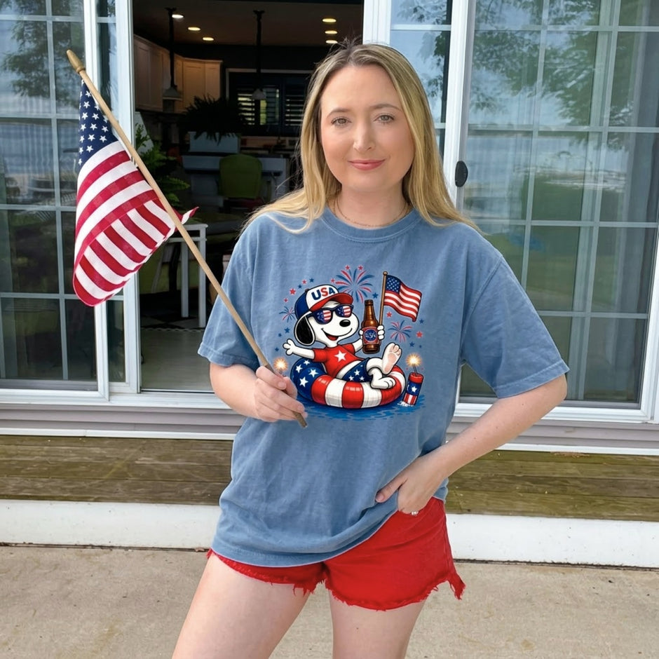 Patriotic Dogs 4th of July T-shirt