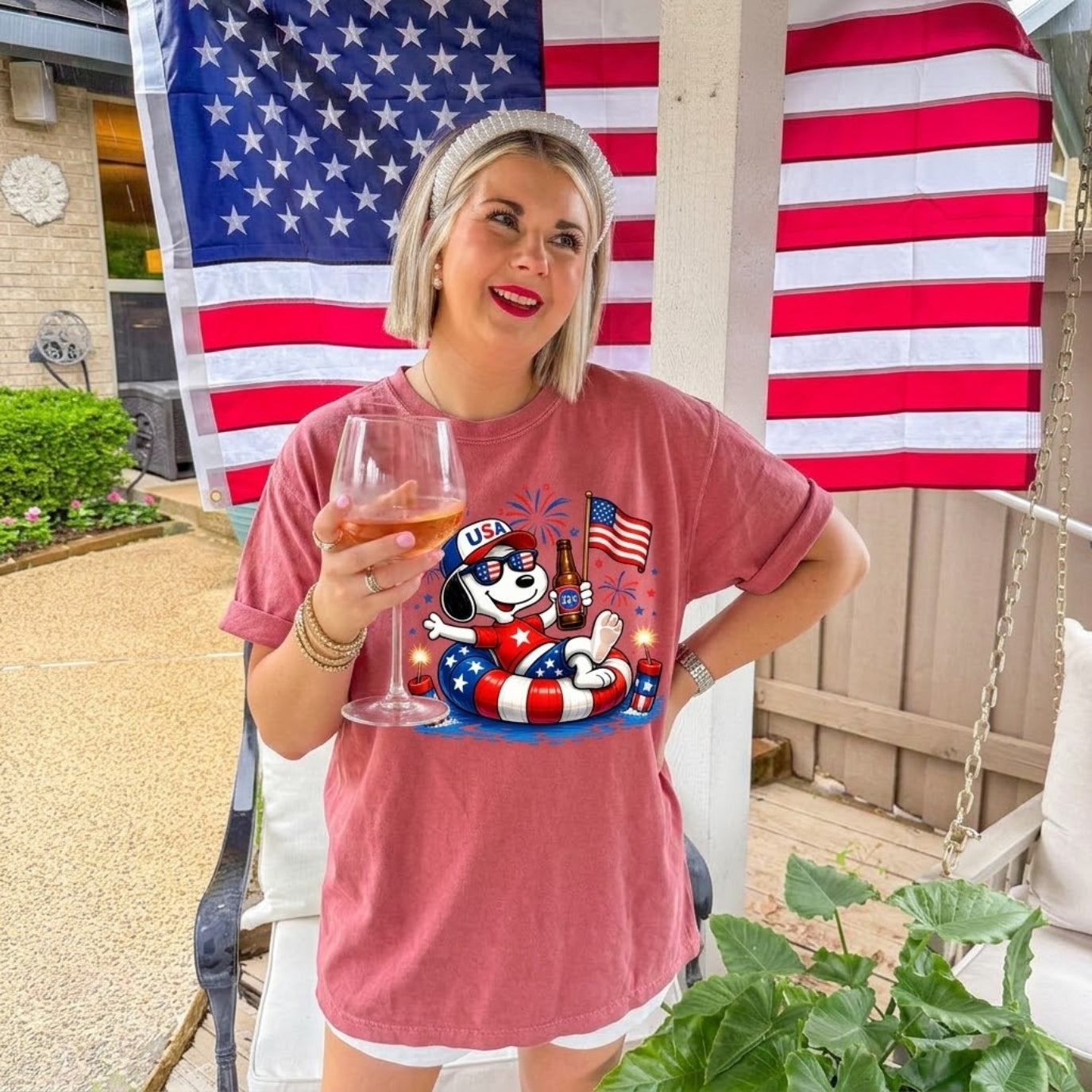Patriotic Dogs 4th of July T-shirt