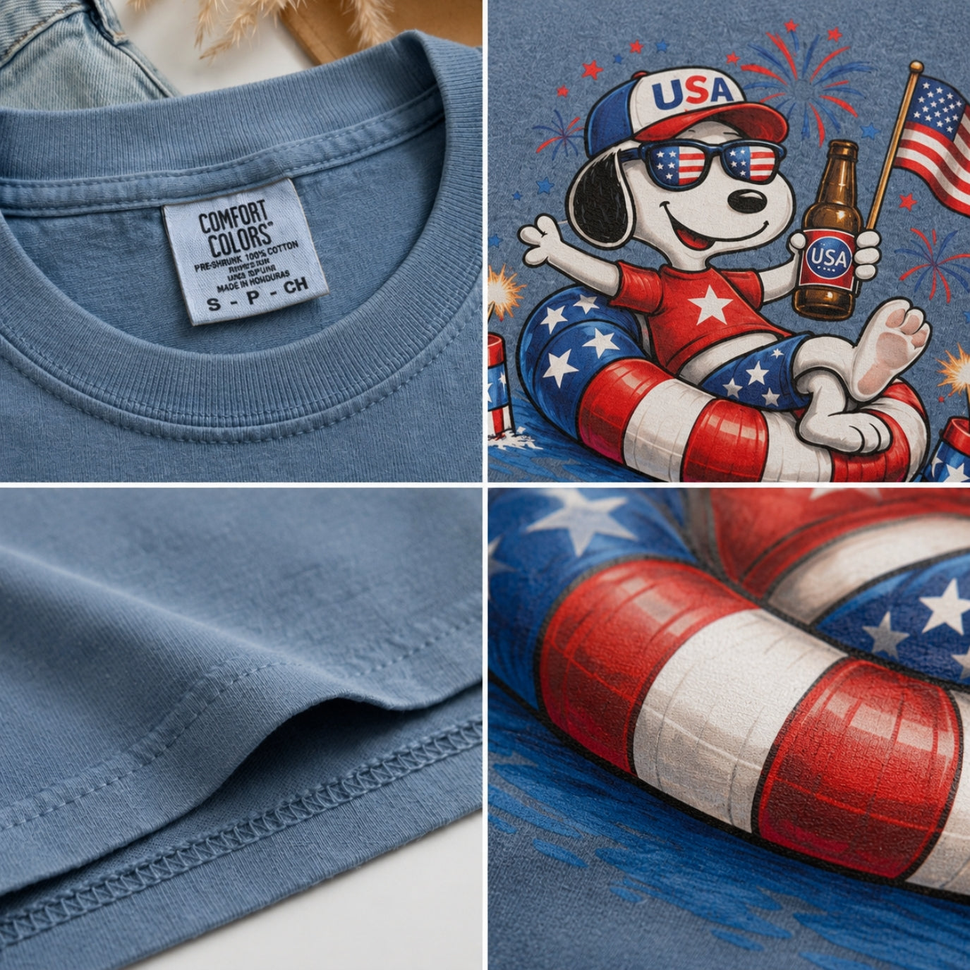 Patriotic Dogs 4th of July T-shirt