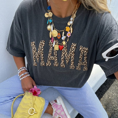 PUFF Mama Leopard Aesthetic T-Shirt