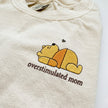 Embroidered Overstimulated Bear Mom T-shirt