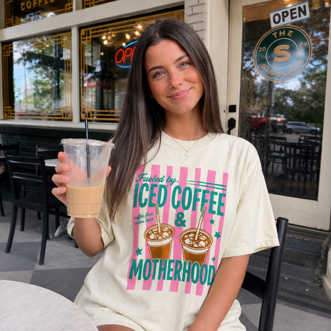 Iced Coffee and Motherhood T-shirt