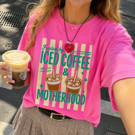 Iced Coffee and Motherhood T-shirt