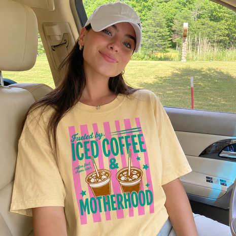 Iced Coffee and Motherhood T-shirt