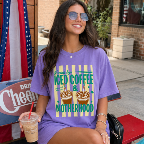 Iced Coffee and Motherhood T-shirt