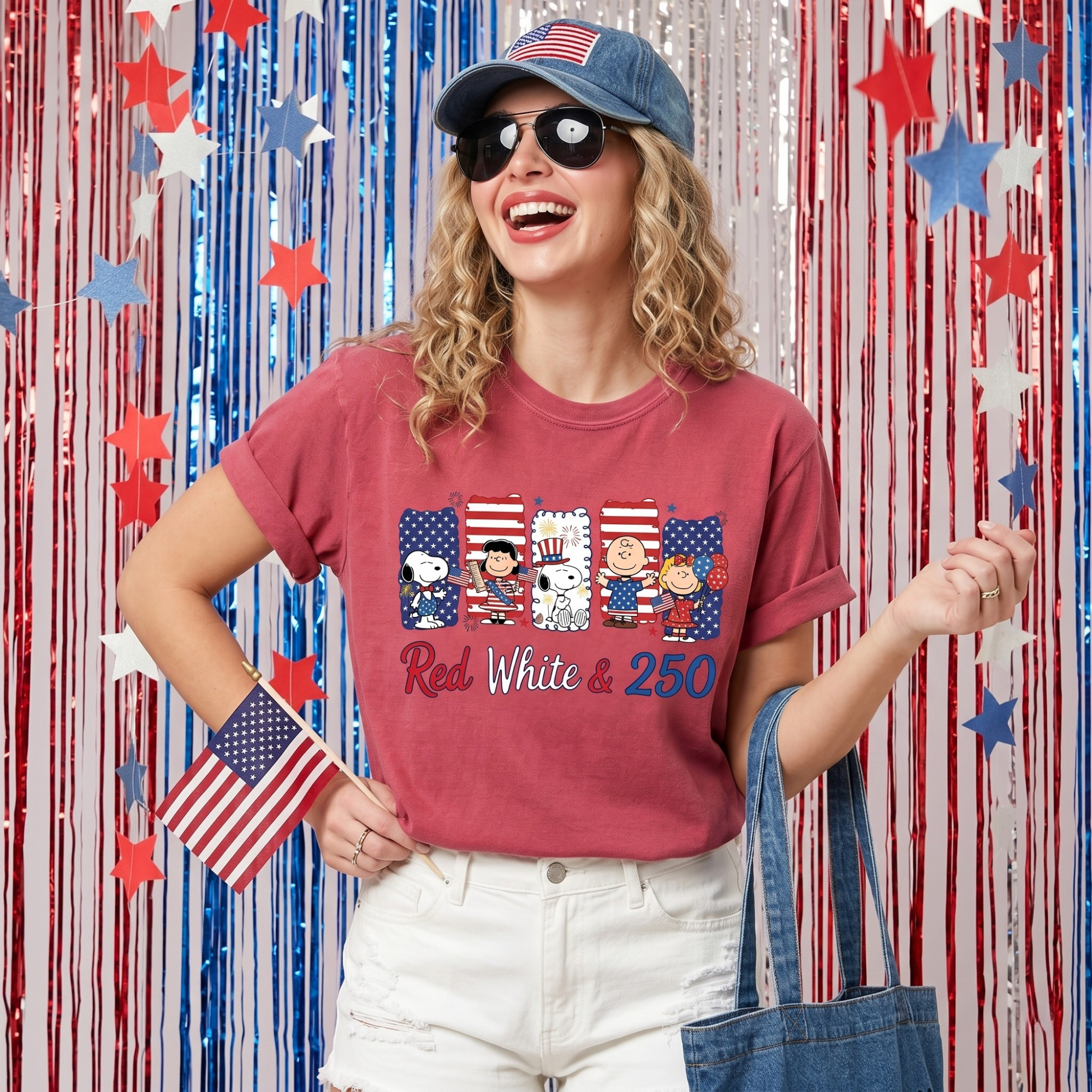 Red White and 250 Anniversary T-shirt