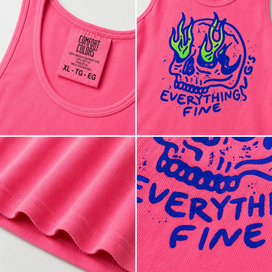 Everything Is Fine Graphic Tank Top
