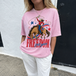 Freedom 250 Years Cowgirl Graphic T-Shirt