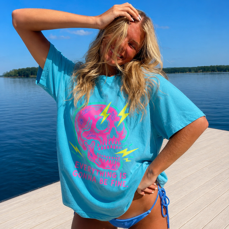 Everything Is Gonna Be Fine Skull T-shirt