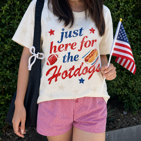 Just Here for the Hotdogs T-shirt