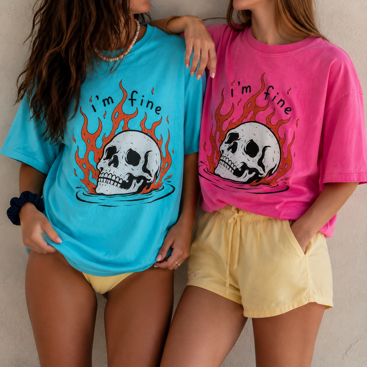 I'm Fine Trust Me Skull T-shirt