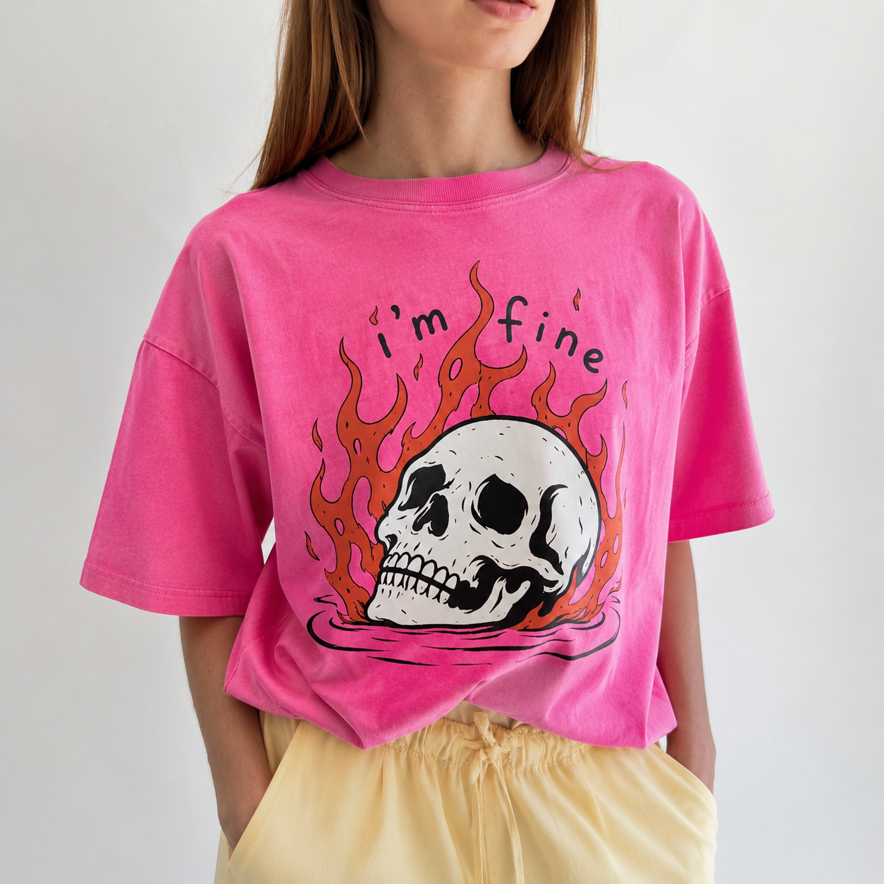 I'm Fine Trust Me Skull T-shirt
