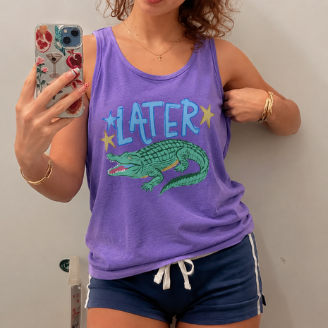 Later Gator Alligator Tank Top