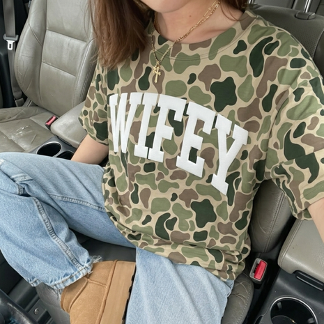 PUFF Camouflage Wifey Shirt