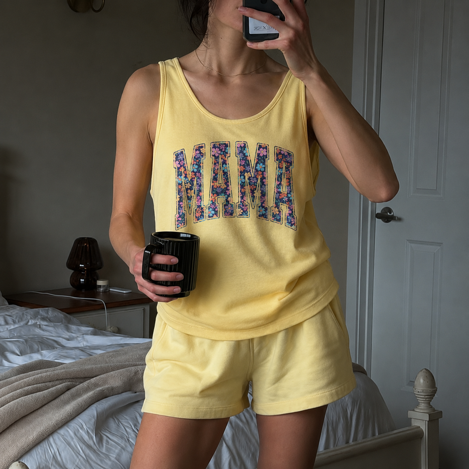 Boho Mama Flower Tank Top