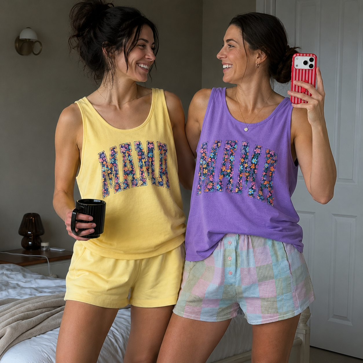 Boho Mama Flower Tank Top