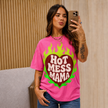 Hot Mess Mama Flaming Heart T-shirt