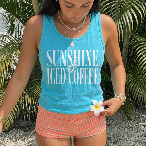 Sunshine & Iced Coffee Tank Top